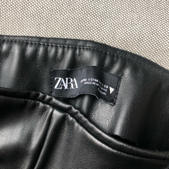 Zara Faux Leather Leggings - Picture 5 of 12